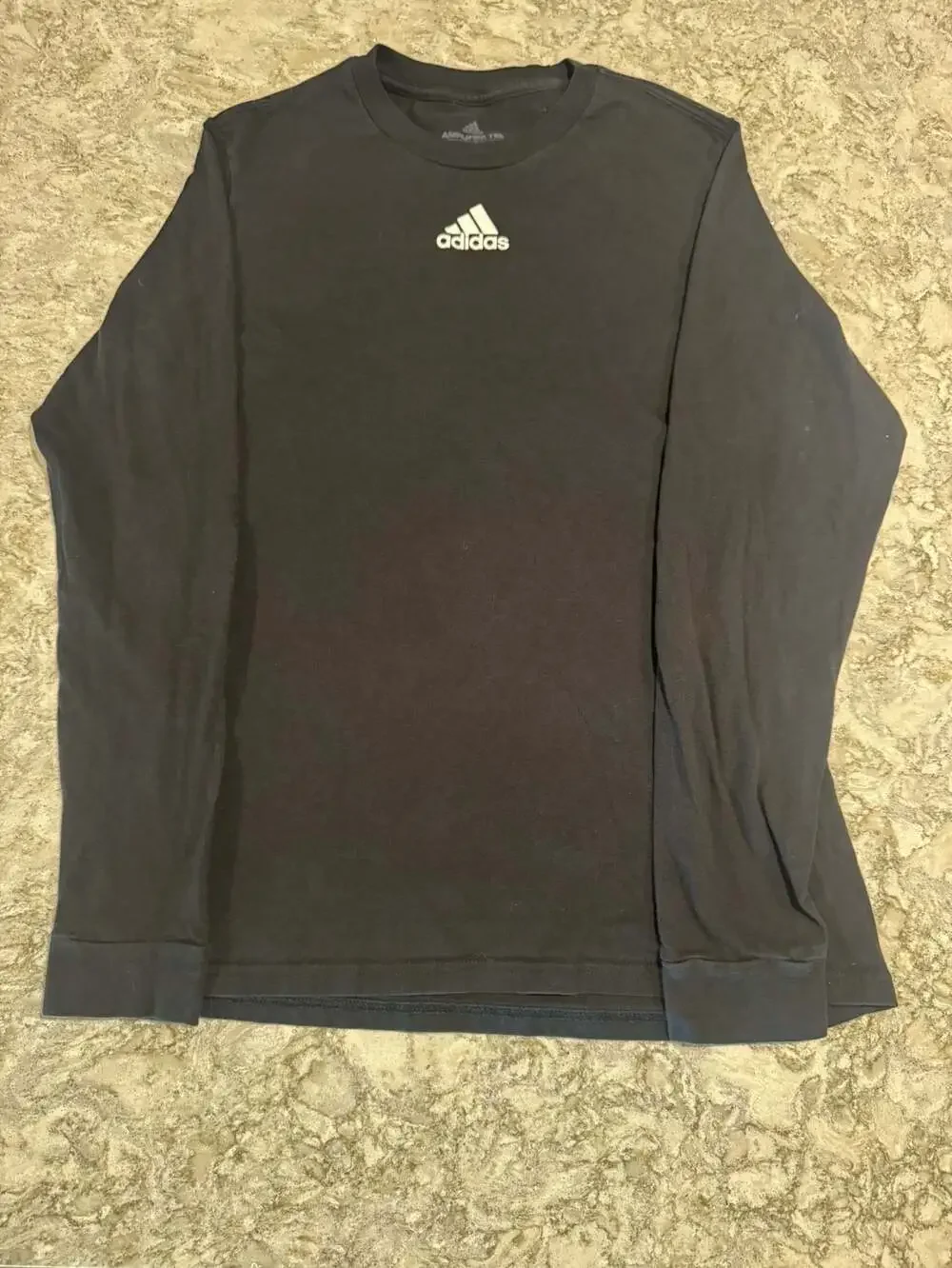 Adidas Amplifier Tee Mens Medium Black Long Sleeve Crew Neck Shirt